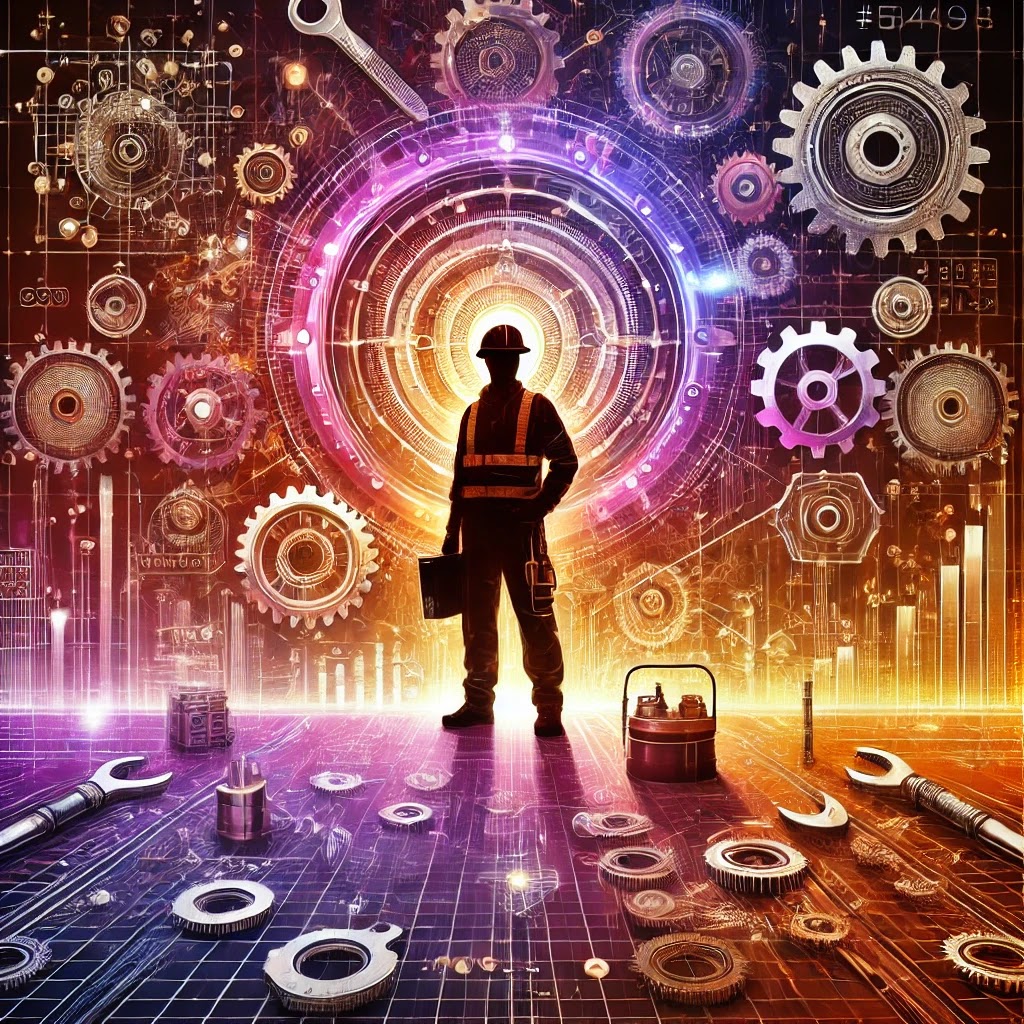 Industrial systems engineering illustration