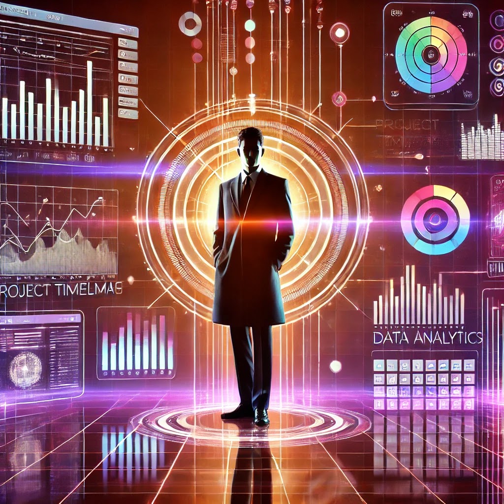 Project management and data analysis illustration